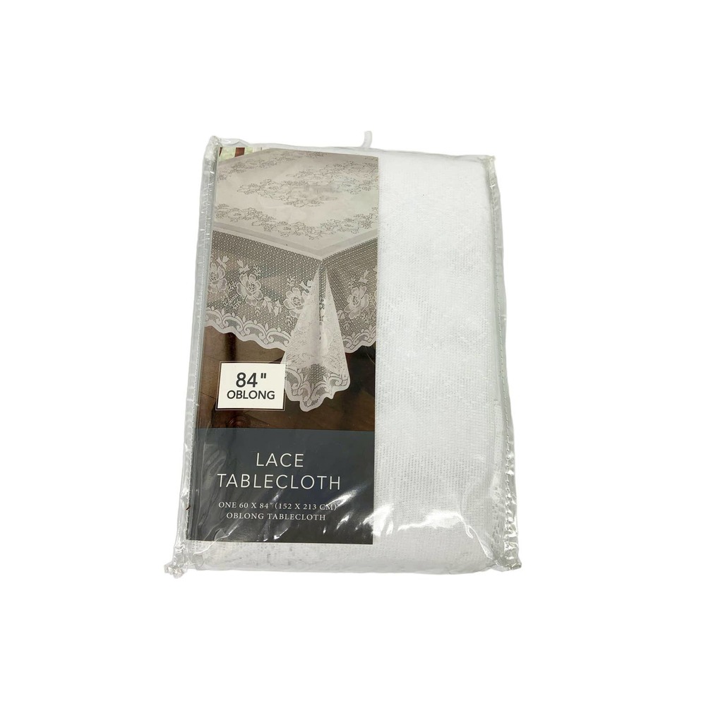 S Lichtenburg & Co. Lace Tablecloth Oblong White Tablecloth Size 84" 2011